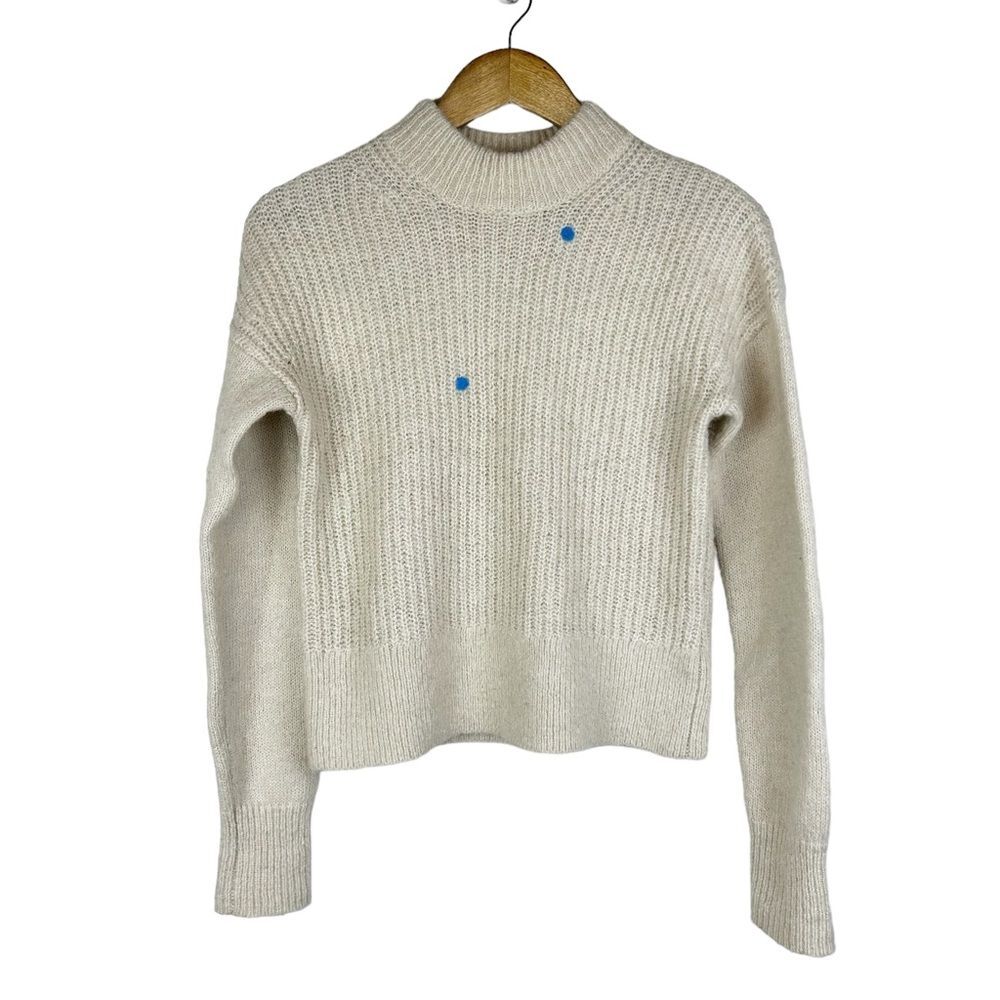 & Other Stories Mohair and Wool Blend Polkadot Sweater Size XS
